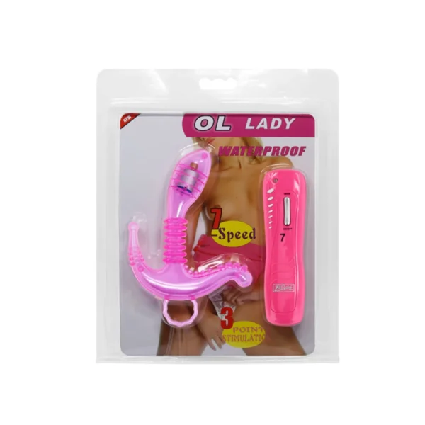 VIBRADOR TRIPLE ESTIMULADOR  PUNTO G CLITORIS ANAL MULTIFUNCION