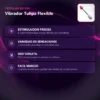 VIBRADOR TULIPA FLEXIBLE 28CM X 4CM