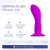 VIBRADOR ANAL 10 FUNCIONES SILICONA