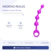 VARITA ANAL SILICONA FLEXIBLE BEEDS 19,5CM X 2,3CM