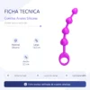 VARITA ANAL SILICONA FLEXIBLE BEEDS 19,5CM X 2,3CM