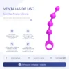 VARITA ANAL SILICONA FLEXIBLE BEEDS 19,5CM X 2,3CM