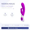 VIBRADOR HARLAN RECARGABLE 12 FUNCIONES USB 21CM X 3CM