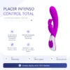 VIBRADOR HARLAN RECARGABLE 12 FUNCIONES USB 21CM X 3CM