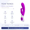 VIBRADOR HARLAN RECARGABLE 12 FUNCIONES USB 21CM X 3CM