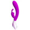 VIBRADOR HARLAN RECARGABLE 12 FUNCIONES USB 21CM X 3CM