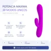 VIBRADOR VICTOR 30 FUNCIONES RECARGABLE USB SILICONA