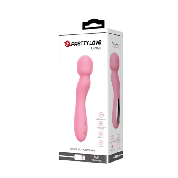 VIBRADOR MASAJEADOR GLADYS RECARGABLE USB SILICONA