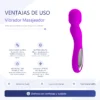 VIBRADOR MASAJEADOR PAUL  RECARGABLE USB SILICONA