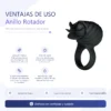 ANILLO ROTADOR FRANCES 3 FUNCIONES USB RECARGABLE
