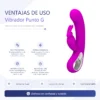VIBRADOR WEBB PUNTO G CLITORIS 12 FUNCIONES USB RECARGABLE SILICONA