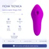 SUCCIONADOR MAGIC FISH RECARGABLE ESTIMULADOR CLITORIS SILICONA 15CM X 6CM