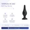 CONSOLADOR PLUG ANAL SILICONA 14CMX4,5CM