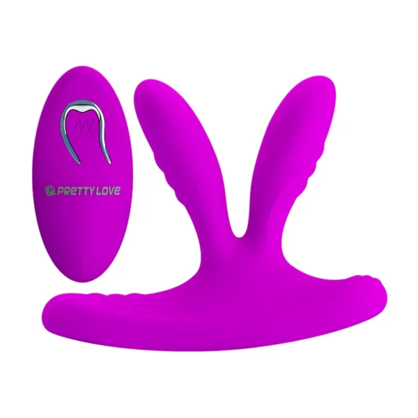VIBRADOR DUAL  ANAL VAGINAL PUNTO-G SILICONA MULTIFUNCION RECARGABLE USB CONTROL REMOTO