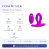 VIBRADOR DUAL  ANAL VAGINAL PUNTO-G SILICONA MULTIFUNCION RECARGABLE USB CONTROL REMOTO