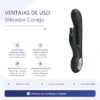 VIBRADOR CARINA PUNTO G CLITORIS USB RECARGABLE SILICONA 12 FUNCIONES