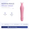 VIBRADOR EDWARD SILICONA 10 FUNCIONES 14X5CM X 3CM