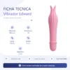 VIBRADOR EDWARD SILICONA 10 FUNCIONES 14X5CM X 3CM