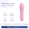 VIBRADOR SOLOMON 10 FUNC  12CM X 3CM