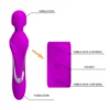 MASAJEADOR VIBRADOR MURRAY RECARGABLE USB 7 FUNCIONES  23CM X 5CM