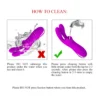 VIBRADOR Y SUCCIONADOR DE CLITORIS 7 FUNCIONES SILICONA USB RECARGABLE 16CM X 4CM