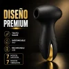 SUCCIONADOR GOLD  ROYAL PLEASURE SUCCIONADOR DE CLITORIS 7 FUNCIONES SILICONA USB RECARGABLE 13CM X 4CM
