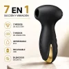 SUCCIONADOR GOLD  ROYAL PLEASURE SUCCIONADOR DE CLITORIS 7 FUNCIONES SILICONA USB RECARGABLE 13CM X 4CM