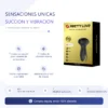 SUCCIONADOR GOLD  ROYAL PLEASURE SUCCIONADOR DE CLITORIS 7 FUNCIONES SILICONA USB RECARGABLE 13CM X 4CM