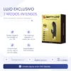 VIBRADOR GOLD ROYAL PLEASURE SUCCIONADOR DE CLITORIS 7 FUNCIONES SILICONA USB RECARGABLE 19CM X 3,6CM