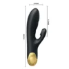 VIBRADOR GOLD ROYAL PLEASURE SUCCIONADOR DE CLITORIS 7 FUNCIONES SILICONA USB RECARGABLE 19CM X 3,3CM