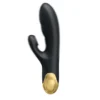 VIBRADOR GOLD ROYAL PLEASURE SUCCIONADOR DE CLITORIS 7 FUNCIONES SILICONA USB RECARGABLE 19CM X 3,3CM