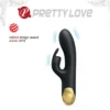 VIBRADOR GOLD  ROYAL PLEASURE DOBLE ESTIMULACIÓN CON 7 FUNCIONES EN SILICONA LÍQUIDA USB RECARGABLE