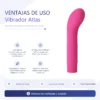 VIBRADOR ATLAS 10 FUNC 15CM X 2CM