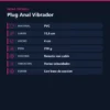 VIBRADOR PLUG ANAL 11,6CM X 4CM