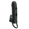FUNDA CON VIBRADOR Y EXTENSIÓN EXTIENDE 2CM - 14CM X 3CM SILICONA