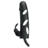 FUNDA CON VIBRADOR Y EXTENSIÓN EXTIENDE 2CM - 14CM X 3CM SILICONA