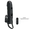 FUNDA CON VIBRADOR Y EXTENSIÓN EXTIENDE 2CM - 14CM X 3CM SILICONA
