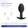 PLUG ANAL SILICONA CON BOLA INTERIOR 8,4 CM X 3CM