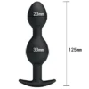 PLUG ANAL SILICONA CON BOLA INTERIOR 12,5 CM X 3,3CM