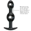 PLUG ANAL SILICONA CON BOLA INTERIOR 12,5 CM X 3,3CM