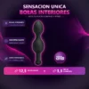PLUG ANAL SILICONA CON BOLA INTERIOR 12,5 CM X 3,3CM
