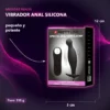 VIBRADOR ANAL SILICONA MULTIFUNCION  12CM X 3CM