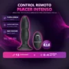 VIBRADOR ROTADOR ANAL CONTROL REMOTO SILICONA RECARGABLE 13CM X 3,5CM