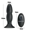 VIBRADOR ROTADOR ANAL CONTROL REMOTO SILICONA RECARGABLE 13CM X 3,5CM