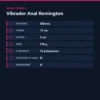 VIBRADOR CONSOLADOR ANAL REMINGTON RECARGABLE SILICONA MULTIFUNCION 11CM X 3CM