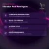 VIBRADOR CONSOLADOR ANAL REMINGTON RECARGABLE SILICONA MULTIFUNCION 11CM X 3CM