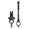 ANILLO VIBRADOR VARITA ANAL SILICONA 10 FUNCIONES