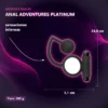 ANAL ADVENTURES PLATINUM - SILICONE ANAL BALL WITH VIBRATING C-RING - BLACK