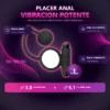 ANAL ADVENTURES PLATINUM - SILICONE ANAL BALL WITH VIBRATING C-RING - BLACK