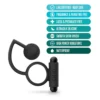 ANAL ADVENTURES PLATINUM - SILICONE ANAL BALL WITH VIBRATING C-RING - BLACK
